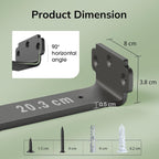 WELDUN 6-Pack Floating Shelf Brackets | 20cm Hidden Supports up to 75KG | All Hardware & Spirit Level Included | Ultimate DIY Bargain!