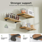 WELDUN 6-Pack Floating Shelf Brackets | 20cm Hidden Supports up to 75KG | All Hardware & Spirit Level Included | Ultimate DIY Bargain!