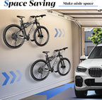 WELDUN Foldable Bike Rack | Adjustable & Retractable | Holds 30KG | WITH Helmet Hook | Ultimate Garage Storage Bargain!
