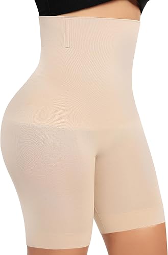Werkiss High Waisted Tummy Control Shapewear Shorts - Anti-Roll Body Shaper Boyshorts, Seamless Control Knickers, Butt Lifter & Anti Chafing