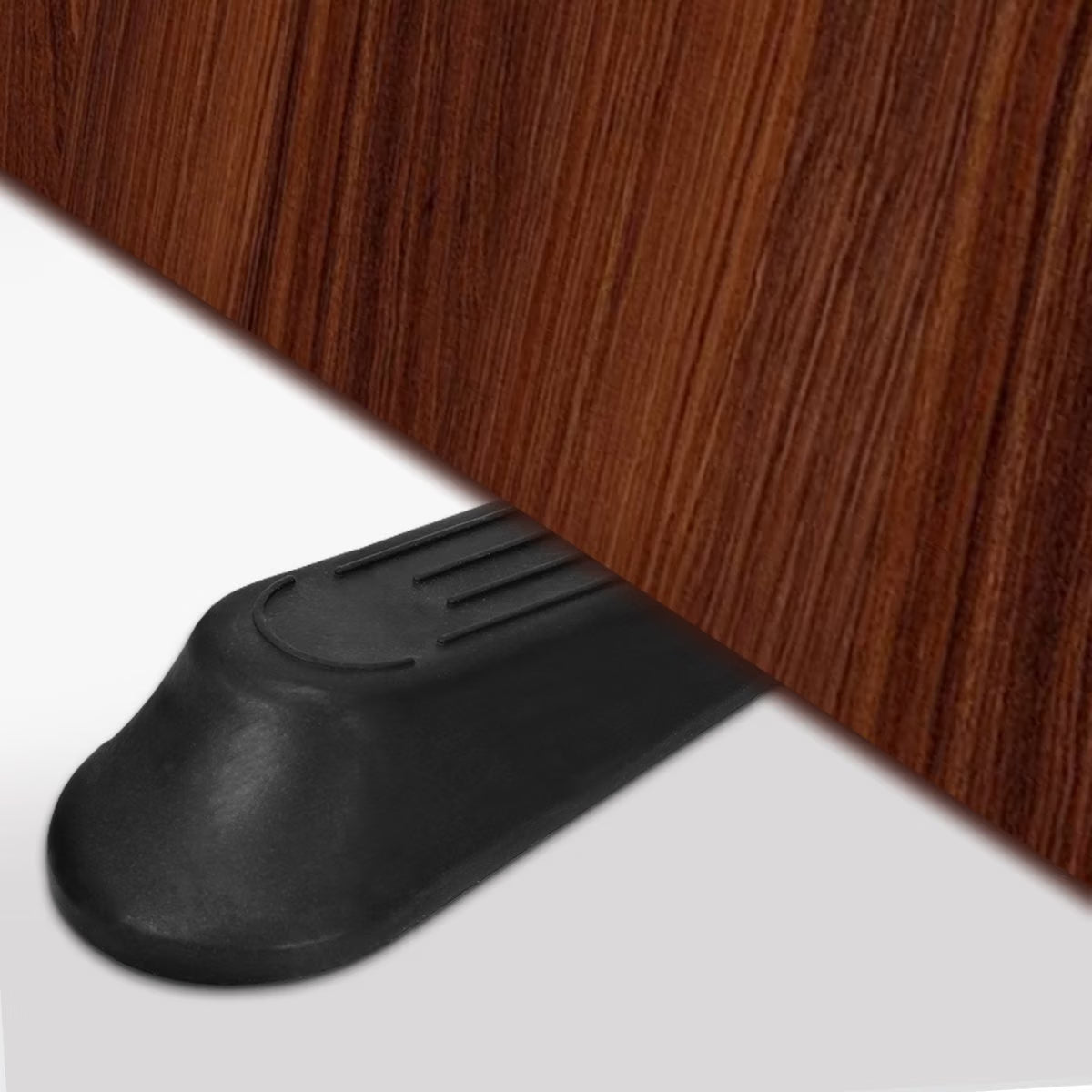 Winomo Door Wedge Stopper - Black (Pack of 5) - Heavy Duty Non-Slip Plastic Floor Door Stop Wedges for Home & Office