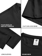 Holure Women's Classic-Fit Long Sleeve Cotton T-Shirt | Soft, Breathable Basic Top for Casual, Work & Leisure