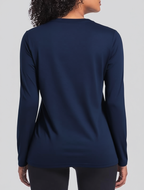 Holure Women's Classic-Fit Long Sleeve Cotton T-Shirt | Soft, Breathable Basic Top for Casual, Work & Leisure