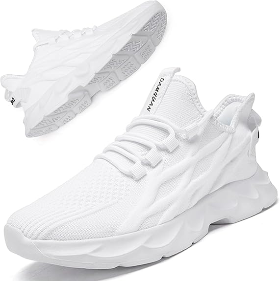 JUEQIBAA. Brand New! ✨ Women's Lightweight Mesh Trainers - Athletic Running Walking Gym Shoes | Shock Absorbing & Comfort Fit | White Size 7 UK