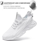 JUEQIBAA. Brand New! ✨ Women's Lightweight Mesh Trainers - Athletic Running Walking Gym Shoes | Shock Absorbing & Comfort Fit | White Size 7 UK