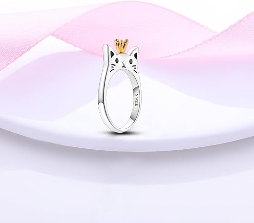 MULA S925 Sterling Silver Rings for Women | Stackable CZ Vintage Band Set | Moon Star, Cat, Evil Eye, Floral Styles