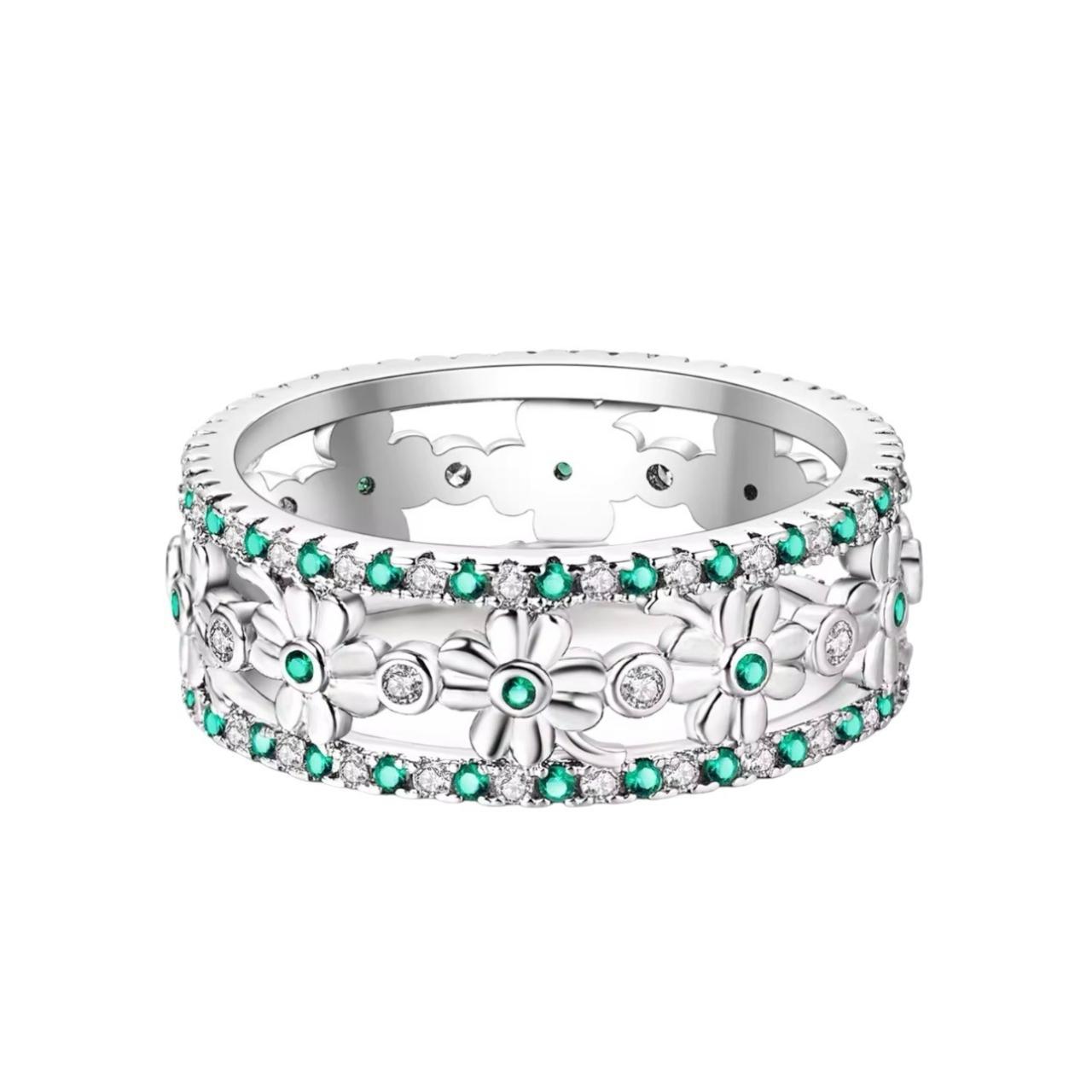 MULA S925 Sterling Silver Rings for Women | Stackable CZ Vintage Band Set | Moon Star, Cat, Evil Eye, Floral Styles