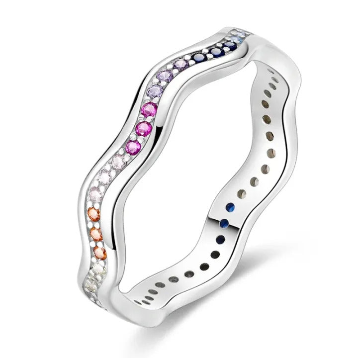MULA S925 Sterling Silver Rings for Women | Stackable CZ Vintage Band Set | Moon Star, Cat, Evil Eye, Floral Styles
