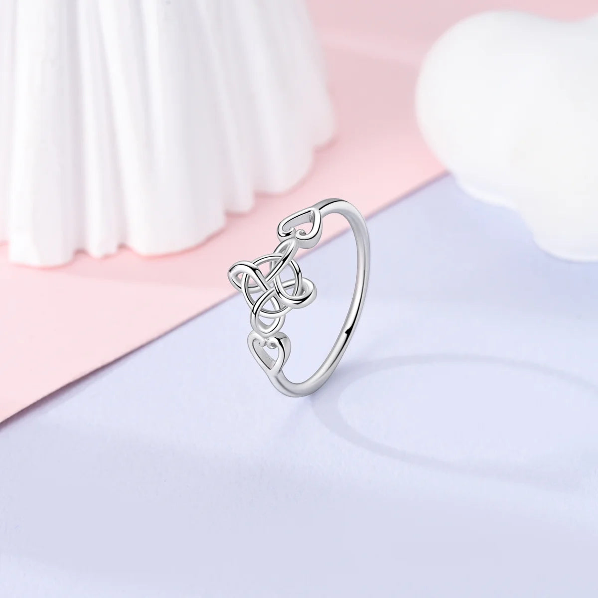 MULA S925 Sterling Silver Rings for Women | Stackable CZ Vintage Band Set | Moon Star, Cat, Evil Eye, Floral Styles