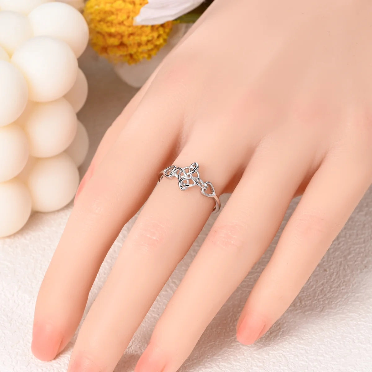 MULA S925 Sterling Silver Rings for Women | Stackable CZ Vintage Band Set | Moon Star, Cat, Evil Eye, Floral Styles