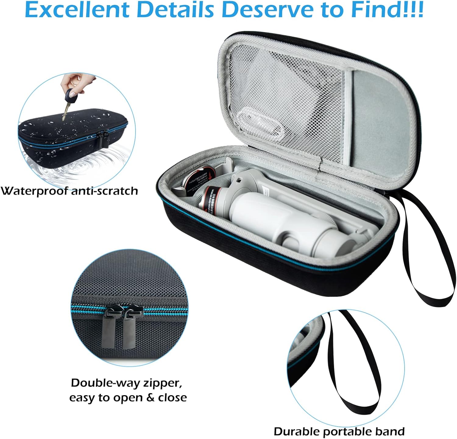 XINGFUDAO Hard Carrying Travel Case for Insta360 Flow | Shockproof EVA Storage Bag - Zeta Store