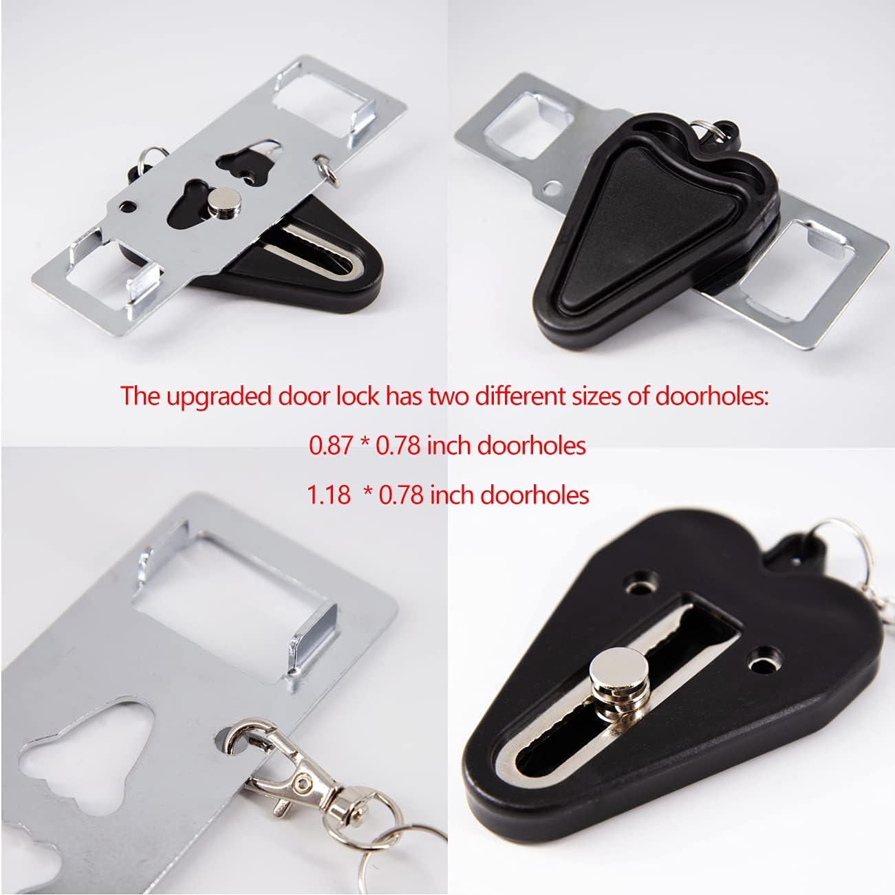 Xhwykzz portable door lock securing inward-opening doors for travel, home, hotel, and apartment safety, easy no-tools installation