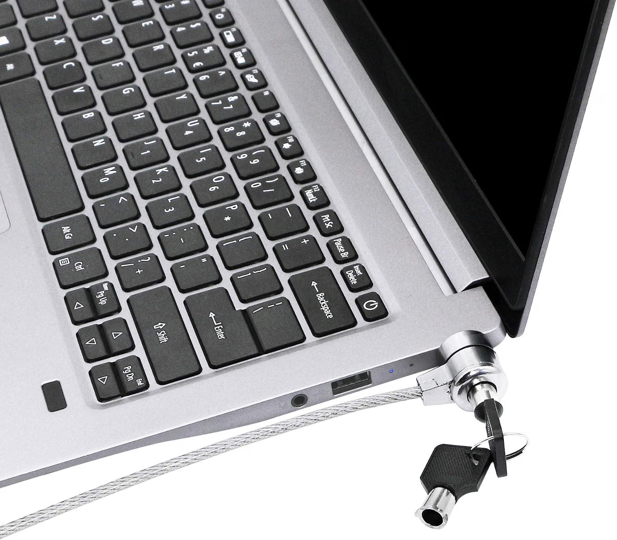 YACSEJAO Laptop Security Cable Lock 1.8M - Universal Anti-Theft Steel Cable with T-Bar Lock & 2 Keys for Laptops, Monitors, Projectors