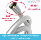 YOSSEE - 2m Heavy-Duty Anti-Twist Brass Shower Hose – Flexible, Leak-Proof & Easy-Clean - Zeta Store