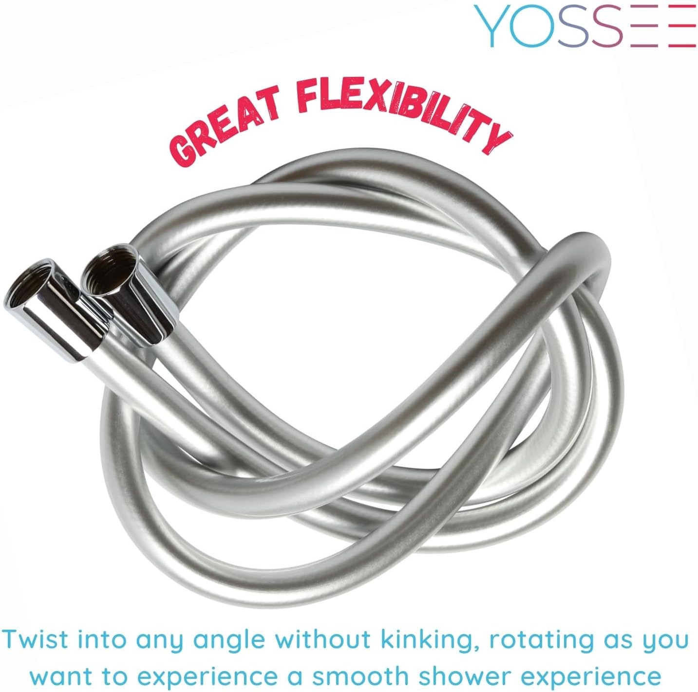 YOSSEE - 2m Heavy-Duty Anti-Twist Brass Shower Hose – Flexible, Leak-Proof & Easy-Clean - Zeta Store
