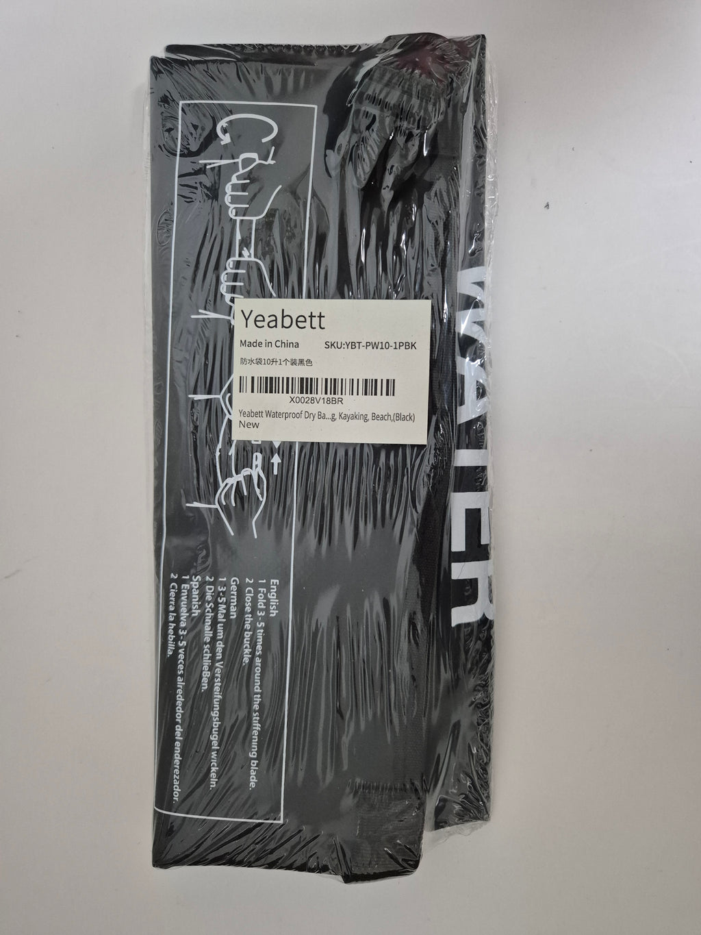 Yeabett 10L Waterproof Dry Bag - Heavy-Duty Roll-Top Backpack for Swimming, Kayaking, Beach & Camping - Includes Adjustable Strap - Keep Gear Dry & Secure!