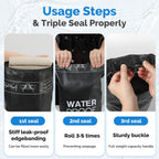 Yeabett 10L Waterproof Dry Bag - Heavy-Duty Roll-Top Backpack for Swimming, Kayaking, Beach & Camping - Includes Adjustable Strap - Keep Gear Dry & Secure!