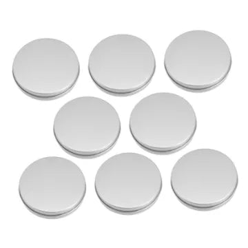 Pretyzoom 8-pack Korean Dalgona Candy Making Tins - 3.5 Inch Round Iron Cookie Cutters & Storage Boxes For Squid Game Candy, Cookies, Party Favors