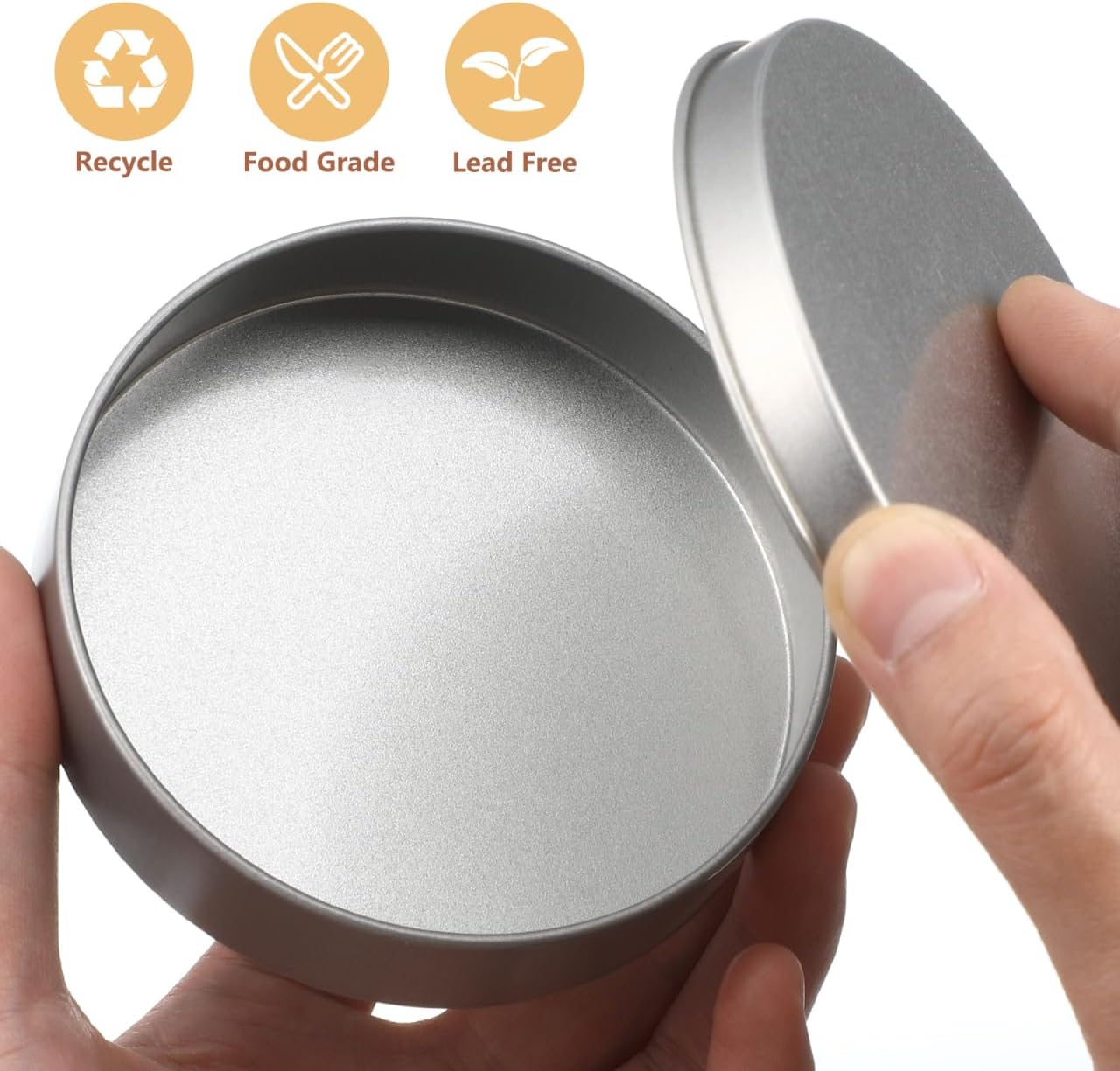 Pretyzoom 8-pack Korean Dalgona Candy Making Tins - 3.5 Inch Round Iron Cookie Cutters & Storage Boxes For Squid Game Candy, Cookies, Party Favors