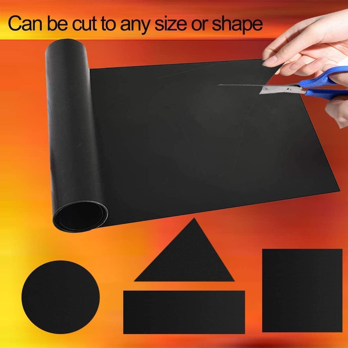 QH7 BBQ Grill Mat Roll 180x30cm - Non-Stick Reusable Barbecue Mat, FDA Approved PTFE, Heat Resistant to 500°F for Gas, Charcoal & Electric Grill, Oven Liner - Cut to Any Size