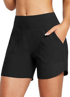 Baleaf Women's High-Waisted Swim Shorts  - Tummy Control Beach & Board Shorts | Brand New!