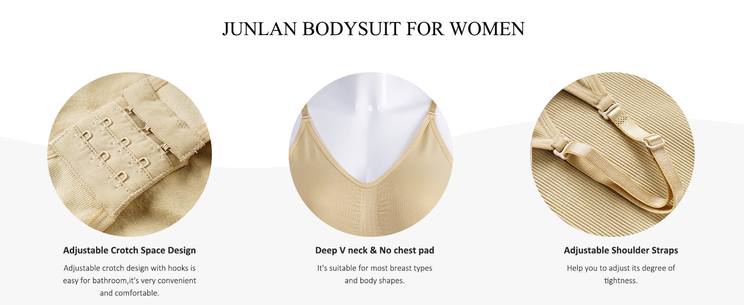 Junlan Seamless Shapewear Vest & Waist Trainer | Tummy Control Bodysuit with Built-In Support & Adjustable Gusset