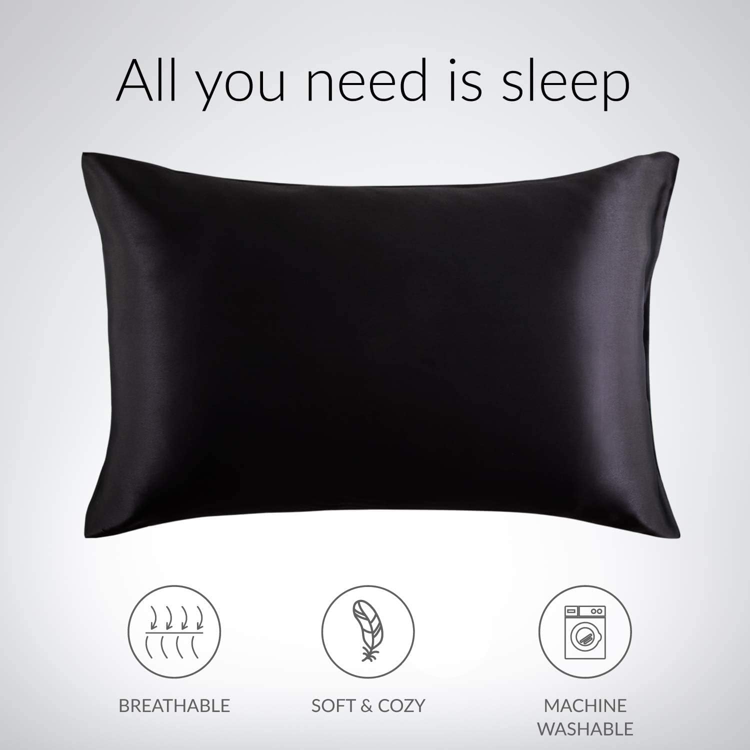 i-QiQi Satin Pillowcase 2-Pack - BRAND NEW! ✨🛌 Queen Size Cooling Pillow Cover for Hair & Skin