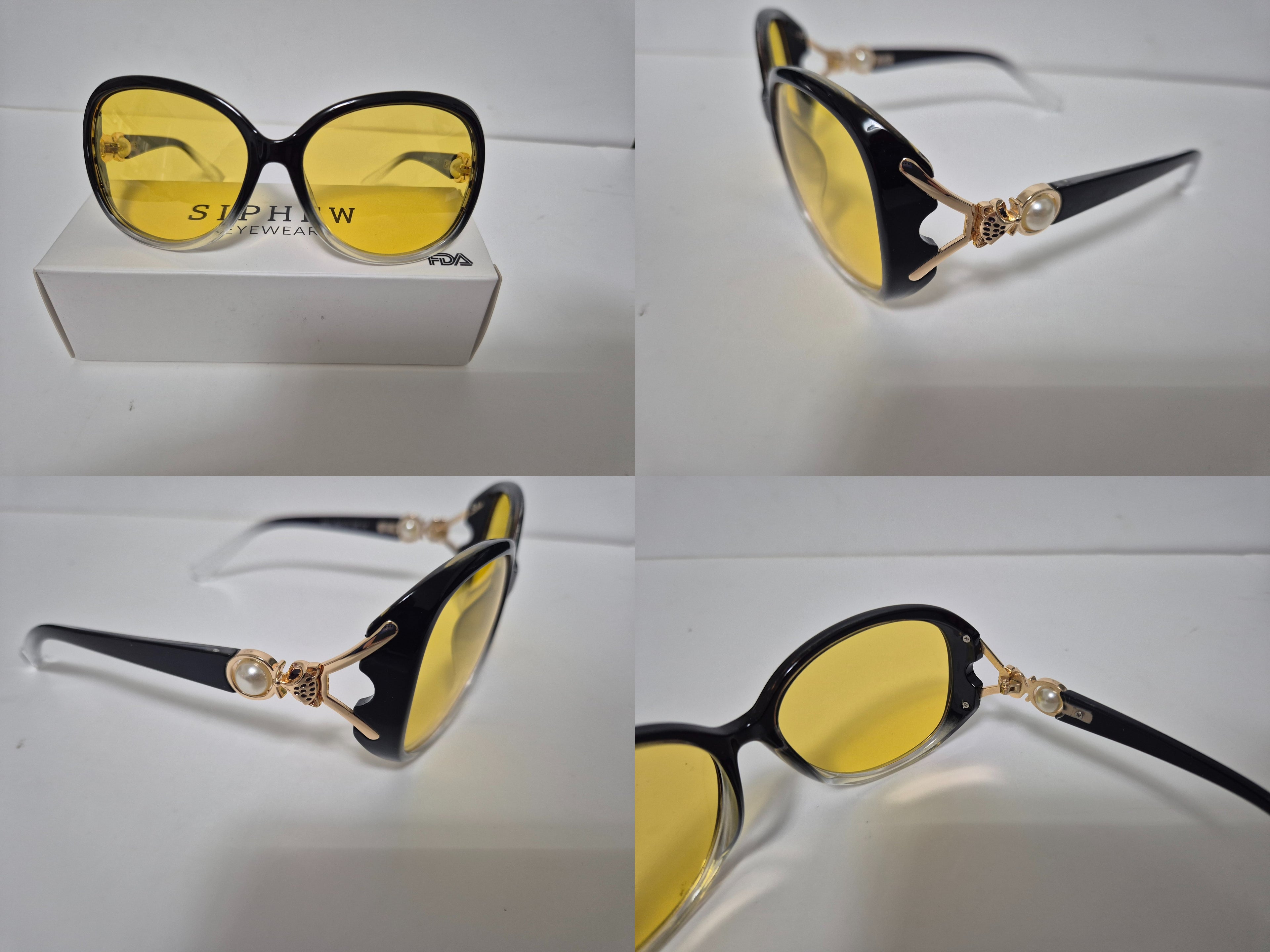 SIPHEW Night Driving Glasses Anti Glare Night Vision Glasses. Yellow Polarised Lenses Glasses Reduce Headlight for Nighttime Driving. Ultimate Night Vision Driving Glasses – Anti-Glare, Polarised & Lightweight for Safer Journeys - Zeta Store