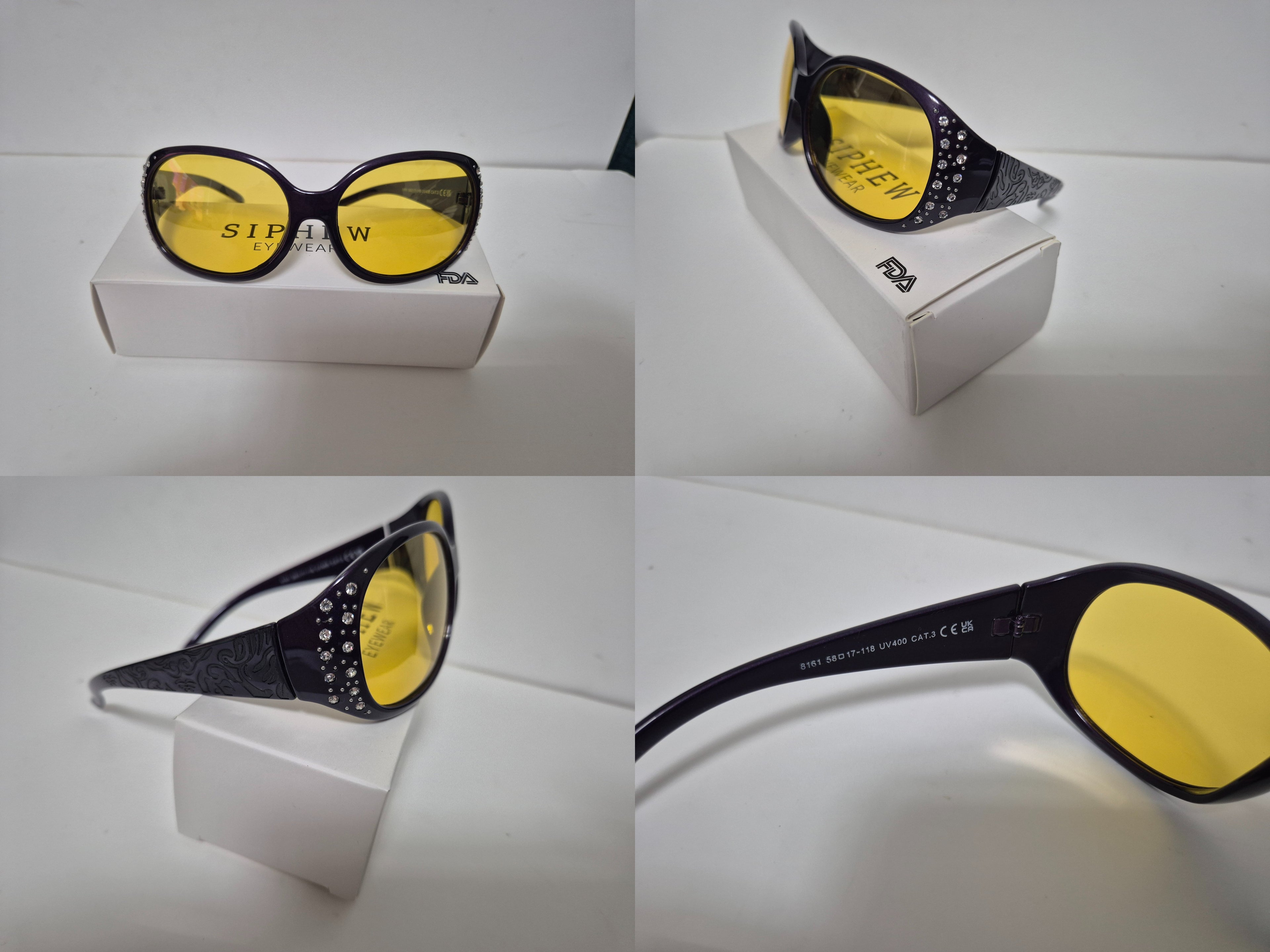 SIPHEW Night Driving Glasses Anti Glare Night Vision Glasses. Yellow Polarised Lenses Glasses Reduce Headlight for Nighttime Driving. Ultimate Night Vision Driving Glasses – Anti-Glare, Polarised & Lightweight for Safer Journeys - Zeta Store