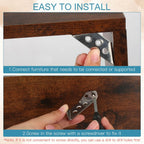 LAHNAO 20-Piece Stainless Steel Furniture Corner Connectors - Heavy-Duty Triangle Brackets with Screws