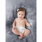 Luxury Faux Fur Baby Blanket  - grey - Zeta Store