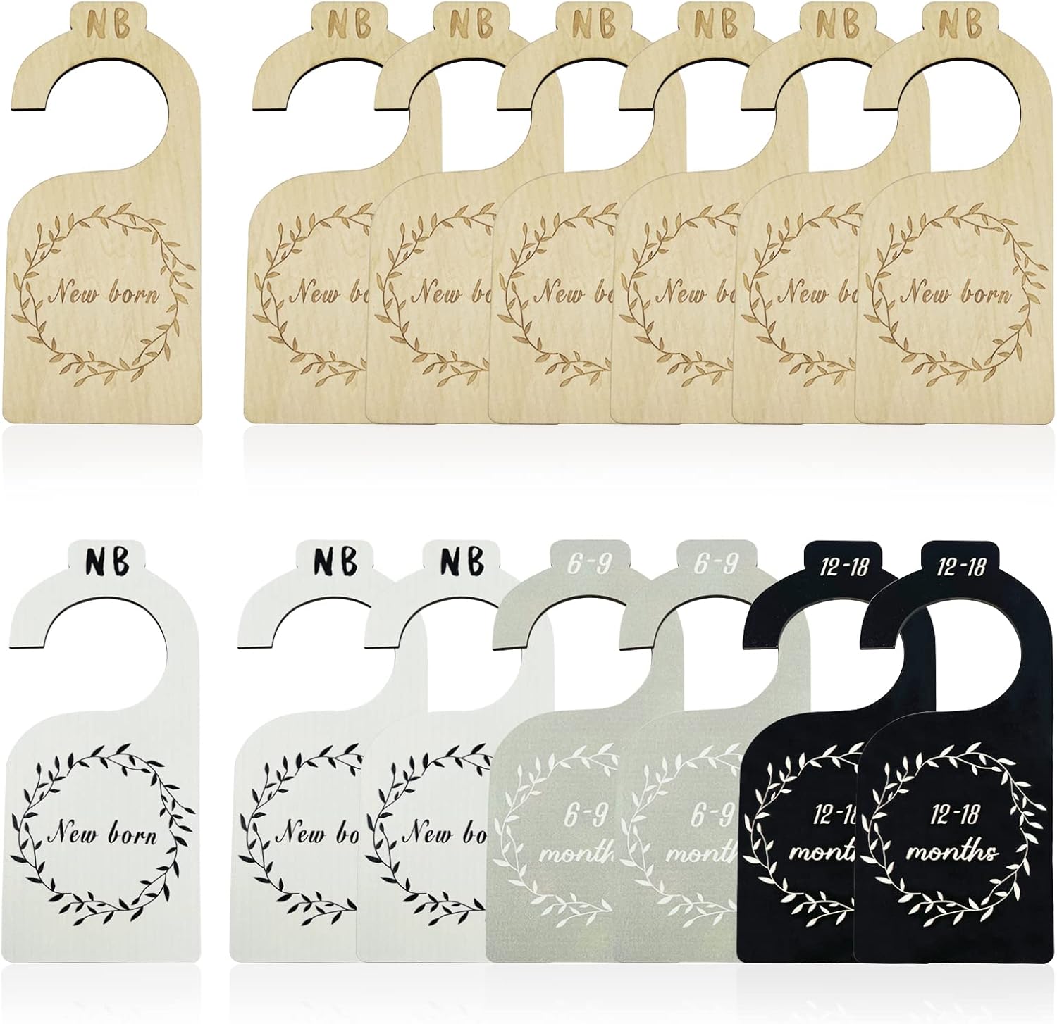 LyfLux 14 PCS Baby Closet Organizers & Hanging Dividers 🧸 | 4 Color Nursery Decor Set | Newborn to 18 Months | Brand New Bargain! - Zeta Store