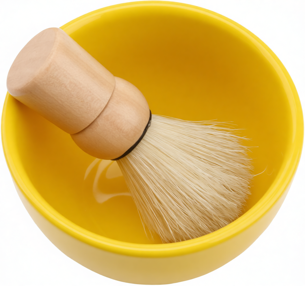 myGrtfam 2-Piece Beard Care Set | Ceramic Shaving Bowl & Brush Kit | Barber-Grade Wet Shave - Zeta Store