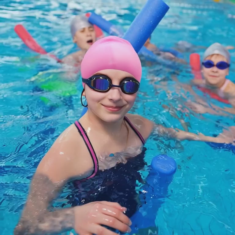 Qilang 100% Silicone Swim Cap | Waterproof & Ultra-Elastic for Adults & Kids | Long Hair Compatible | Protect Hair from Chlorine 🏊‍♀️