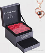 💖 Never Fade, Always Shine! Real Rose & Secret Message Necklace 💖