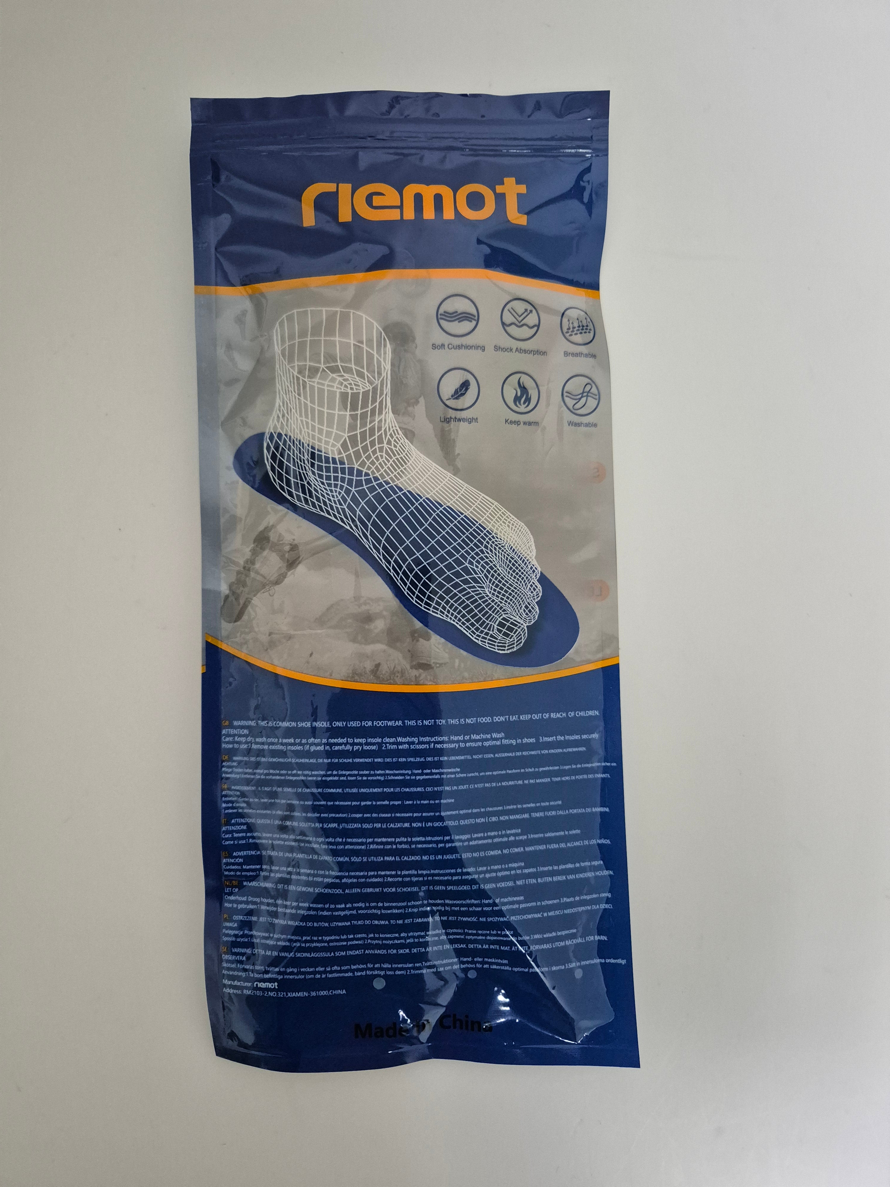 Riemot Memory Foam Insoles – Ultimate Comfort Cushioning for Sports, Work & Walking Shoes – UK 5 / UK 3 - Zeta Store