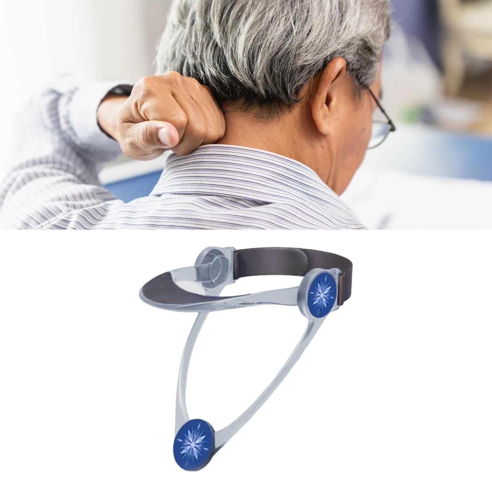 Adjustable Beauty Neck Brace Posture Corrector - Foldable Cervical Collar for Neck Support, Lightweight PC/TPU, Unisex
