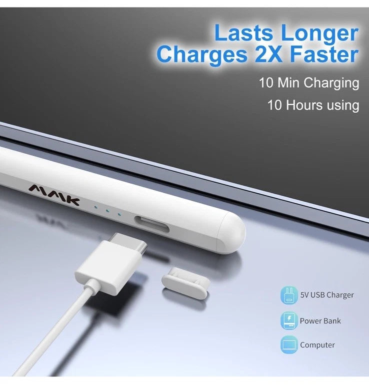 MMK Magnetic Stylus Pen for iPad | Fast Charge, Tilt Sensitivity & Palm Rejection - Zeta Store
