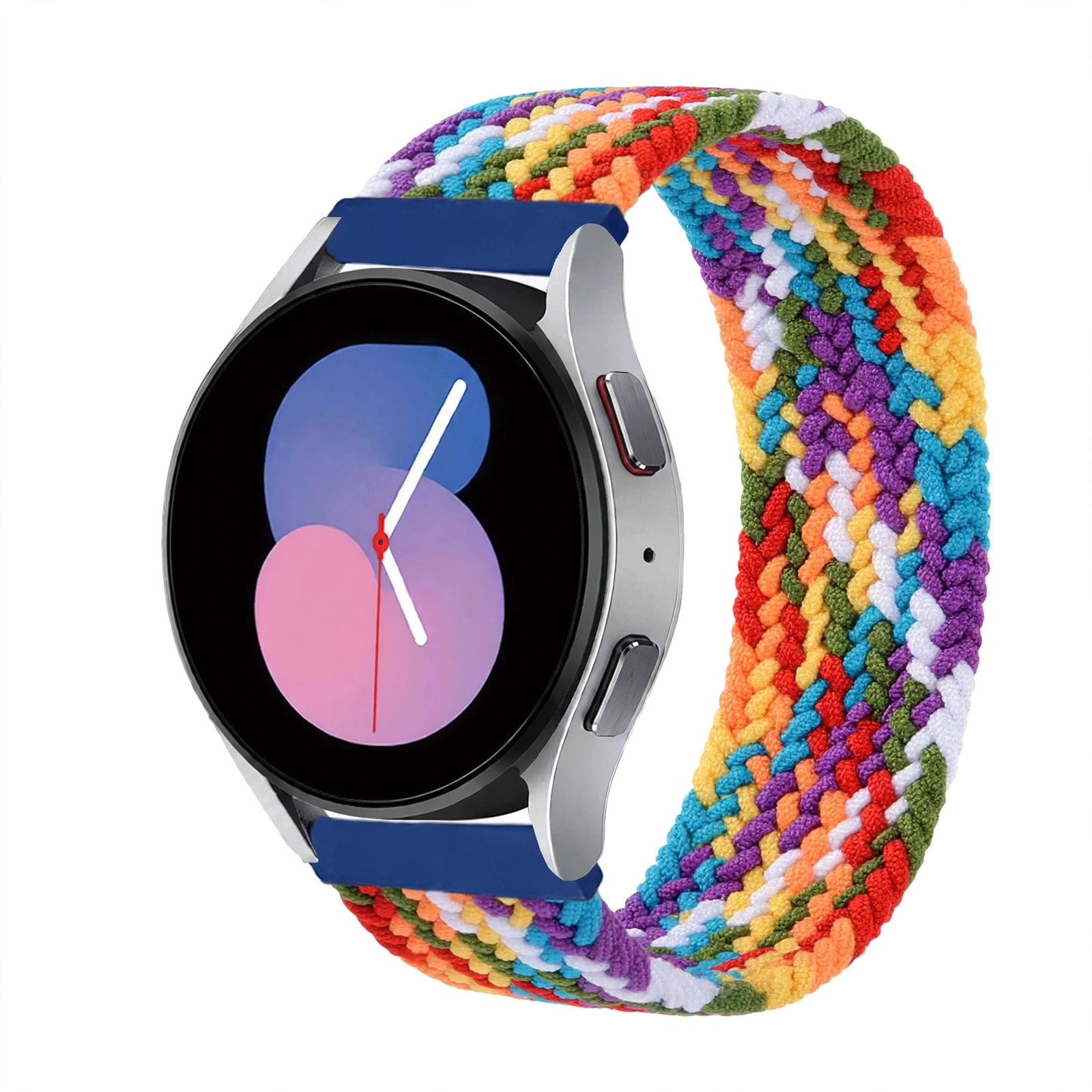SOLOLUP Braided Solo Loop Sport Strap 20mm 22mm - Elastic Nylon Watch Band for Samsung, Garmin, Huawei, Amazfit | Blue, Pink, Purple, Black