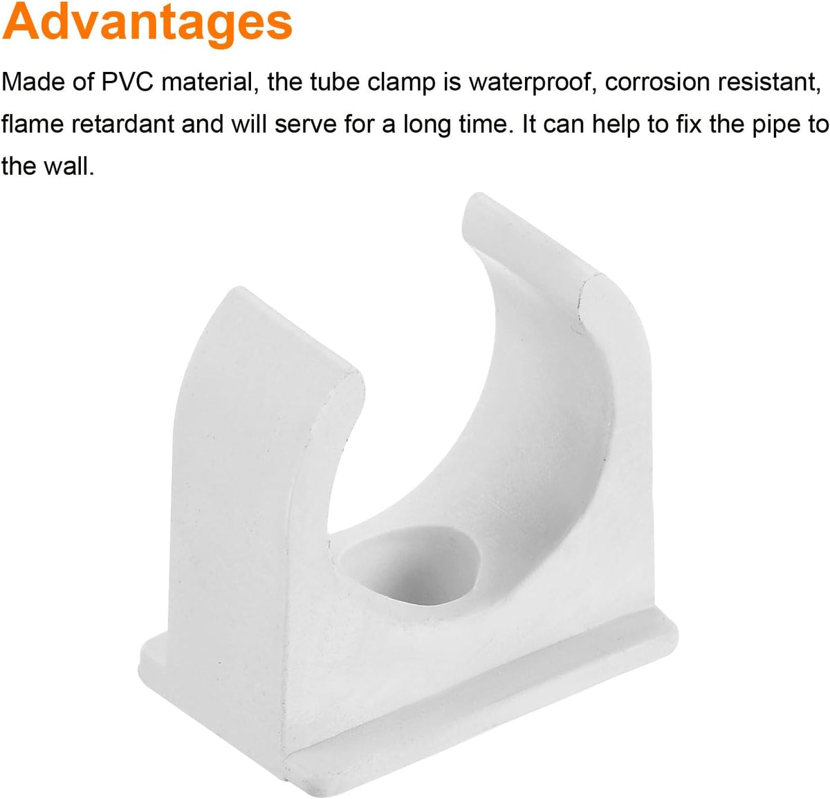 Pvc Conduit Spring Clips PVC U-Shaped Conduit Clips – 10PCS Push-in Saddle for 20mm Tube | Secu ...