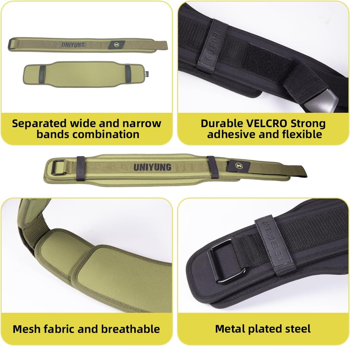 Mokrgym Dual-layer Weight Lifting Belt – Quick Lock Buckle, Back Support For Powerlifting, Crossfit, Squats & Gym Training – Men & Women