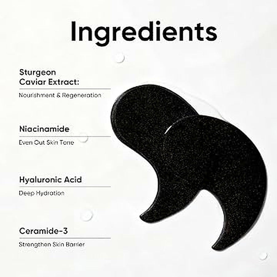 Aopeiboto Black Gold 24k Under Eye Gel Patches – 60 Pcs, 84g – Firming Eye Mask For Puffy Eyes, Dark Circles, Fine Lines & Dryness – Hydrating Snail & Aloe Vera Formula