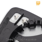 X AUTOHAUX Car Rearview Left Side Mirror Glass Replacement W/Backing Plate Aspherical Heated White Glass for Seat MII 2018-2019 for SKODA CITIGO 2011-2016 for VOLKSWAGEN UP POLO - Zeta Store