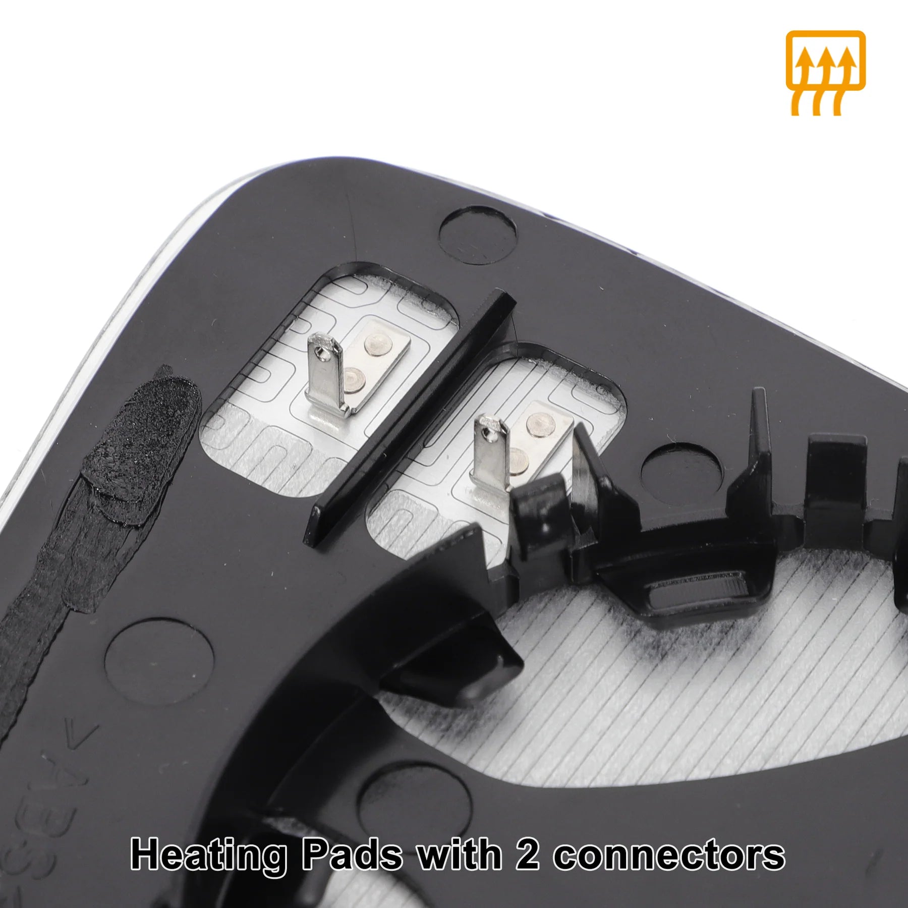 X AUTOHAUX Car Rearview Left Side Mirror Glass Replacement W/Backing Plate Aspherical Heated White Glass for Seat MII 2018-2019 for SKODA CITIGO 2011-2016 for VOLKSWAGEN UP POLO - Zeta Store