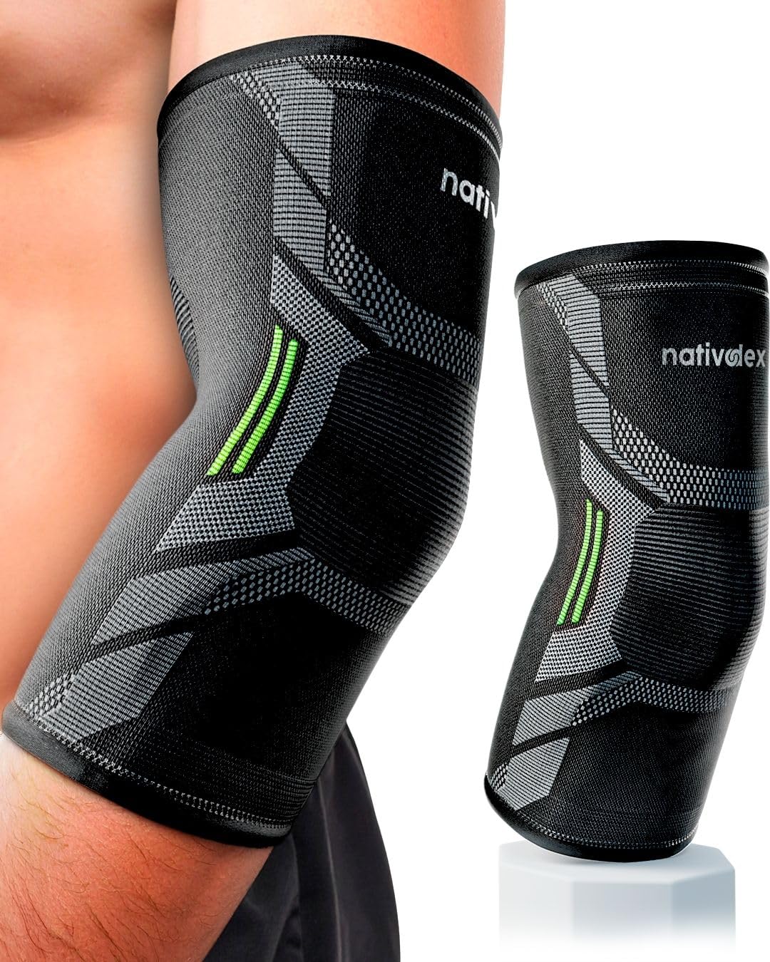 NativoDex XS elbow support brace for tennis and golfer's elbow, breathable compression sleeve for men and women, tendonitis relief