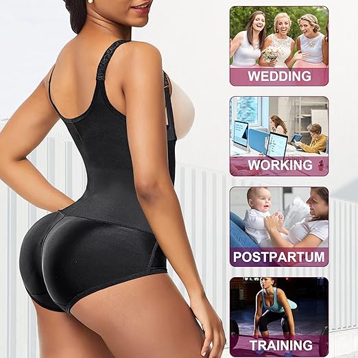 Gotoly Waist Trainer Bodysuit Shapewear Women - Size M - Tummy Control Full Body Shaper With Butt Lifter Open Bust Corset